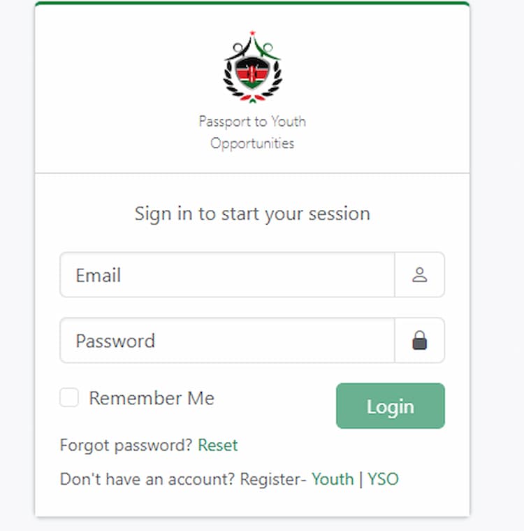 Sign in Kuna form Kenya