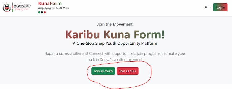 how to sign up Kuna form Kenya